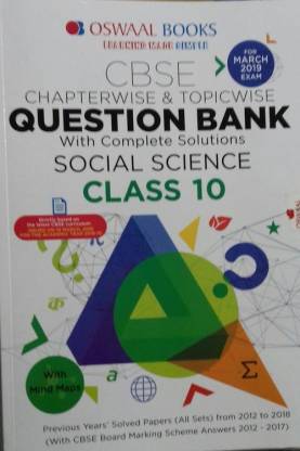Oswaal CBSE Chapterwise And Topicwise Question Bank With Complete Solutions For Class 10 Social Science
