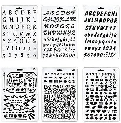 Bronagrand Set Of 6 Bullet Journal Stencil Alphabet Stencil Letter Stencil Templates For Painting And Crafts Set Of 6 Bullet Journal Stencil Alphabet Stencil Letter Stencil Templates For Painting And Crafts