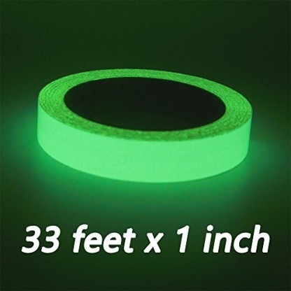 1# 1PC PVC Reactive Fluorescent Cloth Tape Luminous Tape Sticker Removable Waterproof Photoluminescent Glow Tape 