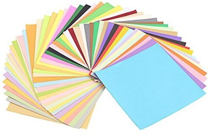 Decoration Handcrafts Paper Origami Paper 100 Sheets 50 Vivid Colours Origami for Kids 20x20cm Single Sided Coloured Paper for Arts and Crafts Projects 