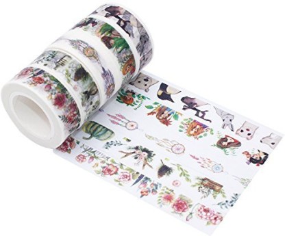Lovely Cartoon Tape Set Japanese DIY Craft Paper Tape for Decorative 