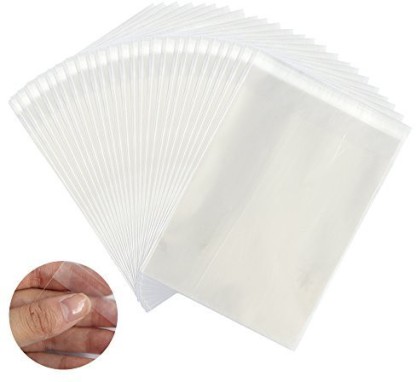 Pack of 100 TOPWEL 2 2/52 3/4 inch Flat Cellophane Bags Resealable Bag with Adhesive Closure 