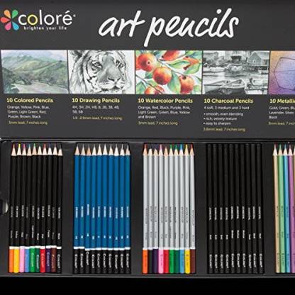Pack 24 Pentel Colouring Pencils Set Woodcased Pigment Colours Adult Colouring
