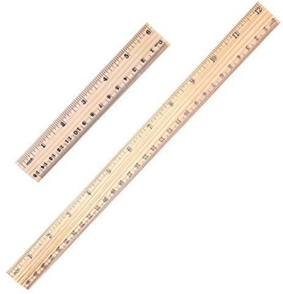 lahomia 50cm Wooden Ruler Measuring Rulers for School Office Student 
