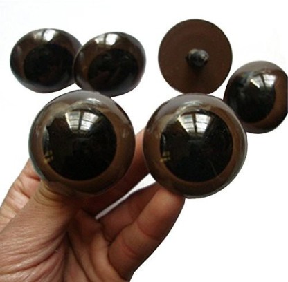 18mm/0.70 100PCS Brown Plastic Safety Eyes for Bear Doll Stuffed Animals Puppet Doll Making 