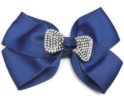 Look New Navy Blue Hair Bow Diamante Clip Hair Clip Price in India - Buy  Look New Navy Blue Hair Bow Diamante Clip Hair Clip online at 