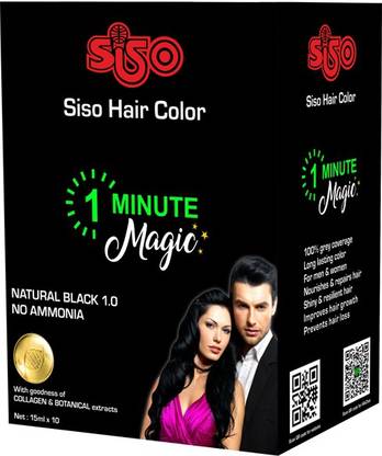 SISO 1 Minute Magic Hair Color (15ml Pack of 10) , Natural Black - Price in India, Buy SISO 1 Minute Magic Hair Color (15ml Pack of 10) , Natural Black SISO 1 Minute Magic Hair Color (15ml Pack of 10) , Natural Black - Price in India, Buy SISO 1 Minute Magic Hair Color (15ml Pack of 10) , Natural Black