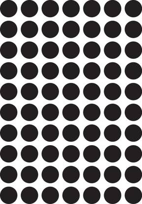 NPLABEL Black Round Stickers Vinyl Self-adhesive Paper Label ...