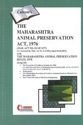Maharashtra Animal Preservation Act, 1976: Buy Maharashtra Animal  Preservation Act, 1976 by Current's at Low Price in India 