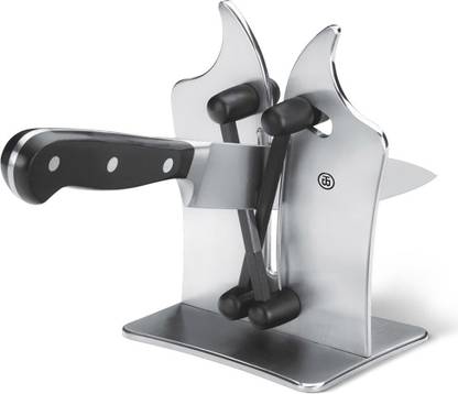 Simxen Bavarian Edge Professional Kitchen Knife Sharpener Stainless Steel With Two Adjustable Edges For Grinding Knife Sharpening Steel Price In India Buy Simxen Bavarian Edge Professional Kitchen Knife Sharpener Stainless Steel