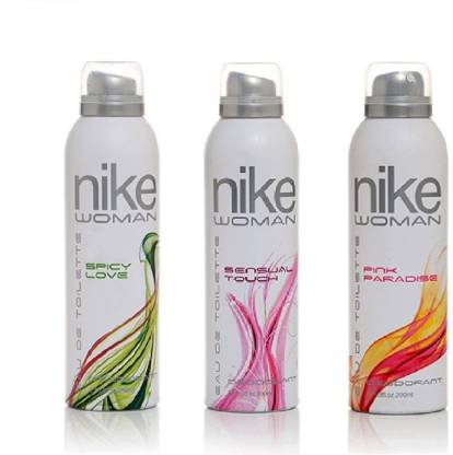 NIKE Spicy Love & Sensual Touch & Paradise EDT Deodorant Spray - For Women - Price in India, Buy NIKE Spicy Love & Sensual & Pink Paradise EDT Deodorant Spray -