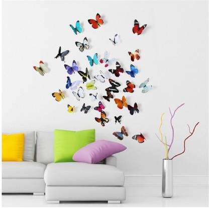 Jaamso Royals Extra Large Butterfly Wall Decals 3d Butterflies Wall Stickers Price In India Buy Jaamso Royals Extra Large Butterfly Wall Decals 3d Butterflies Wall Stickers Online At Flipkart Com