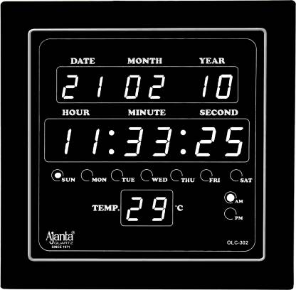 Ajanta Digital 25 4 Cm X 3 5 Wall Clock In India At Flipkart Com - Led Wall Clock Flipkart