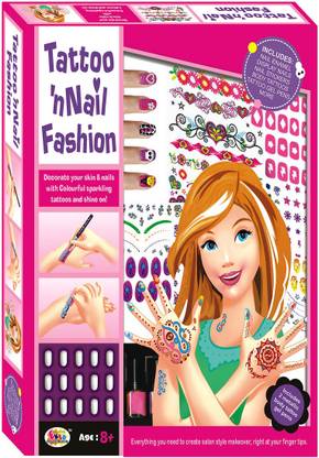 Ekta Tattoo 'N' Nail Fashion For Girls 8+ Years - Tattoo 'N' Nail Fashion For Girls 8+ Years . Buy Nail Art Kit toys in India. shop for Ekta products in India. Ekta Tattoo 'N' Nail Fashion For Girls 8+ Years - Tattoo 'N' Nail Fashion For Girls 8+ Years . Buy Nail Art Kit toys in India. shop for Ekta products in India.