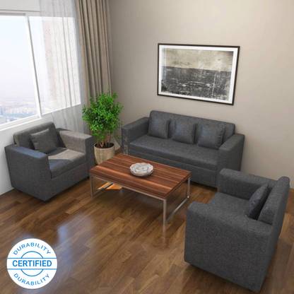 Bharat Lifestyle Lexus Fabric 3 1 Dark Grey Sofa Set In India At Flipkart Com Bharat Lifestyle Lexus Fabric 3 1, How To Decorate A Dark Grey Sofa