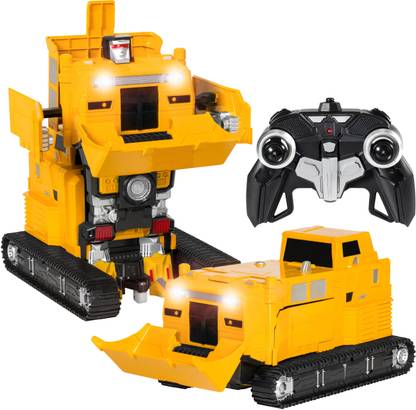 Halo Nation Remote Control Transformer Bulldozer Truck Toy Excavator With Shooting Suckers 1 14 2 4ghz Bumblebee Deformation Toy For Kids Remote Control Transformer Bulldozer Truck Toy Excavator With Shooting Suckers 1 14 2 4ghz