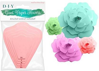 Retail Parity Paper Flower Kit Petal Templates Diy Wall Decoration Instructions Included By - Paper Flower Diy Kit Retail Parity Paper Flower Kit Petal Templates Diy Wall Decoration Instructions Included By - Paper Flower Diy Kit