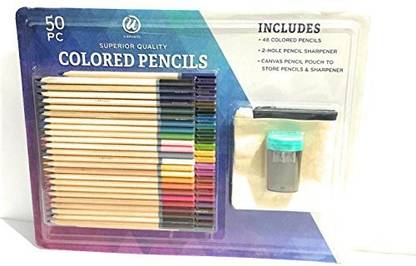 U Brands 48 Colored Pencils With Sharpener And Zipper ...