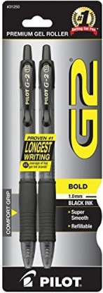 31020 Black Ink New Version Fine Point 12-Pack PILOT G2 Premium Refillable & Retractable Rolling Ball Gel Pens 