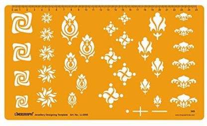 Floral Pattern Design Template Art & Craft Drafting Template Stencil Symbols Technical Drawing Scale 