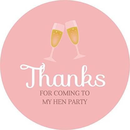 Personalised Delights Hen Party Champagne Sticker Labels (24 ...