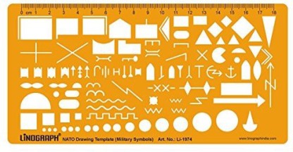 Nato Army Tactical Military Map Marking Symbols Drawing Drafting Template Stencil 