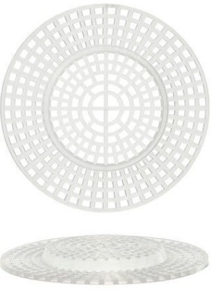 6 Pack Darice DIY Crafts Supplies Plastic Canvas Shape Circle Center 4 1/4 inches 8 Piece 337815 Bundle with 1 Artsiga Crafts Small Bag 