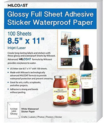 full sheet adhesive paper