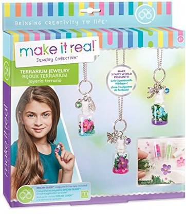 Make It Real Diy Terrarium Jewelry Bottle Pendant Making Kit For Girls Arts And Crafts To Design Create Beau - Diy Pendant Kit