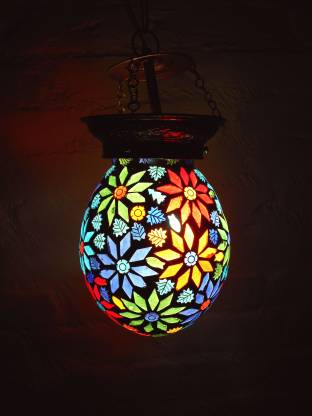 Susajjit Decor Multicolor Glass Lamp, Multi Coloured Ceiling Lamp Shades