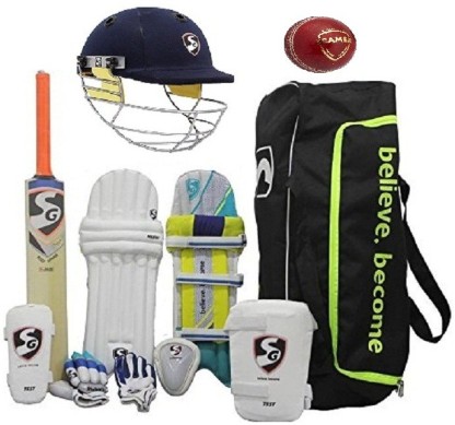 Junior Economy Cricket Kit Blue Size 4 Without Helmet Ideal For 7-8 Year Child 