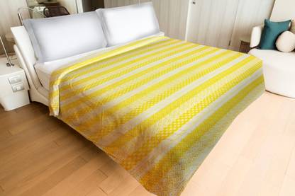 Handicraft Palace Kqlt291 Yellow Hand Block Print Kantha Quilt Patchwork Cotton Indian Bedspread Queen Size Cotton Batting Price In India Buy Handicraft Palace Kqlt291 Yellow Hand Block Print Kantha Quilt Patchwork Cotton Indian