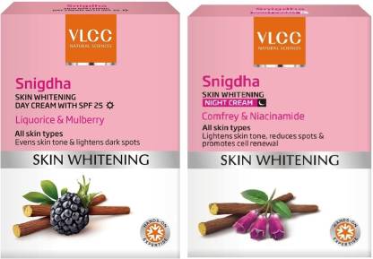 VLCC Snigdha Skin Whitening Day Cream SPF 25 (50g) + Night Cream (50g)