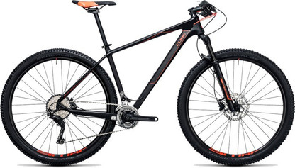 black and red cube bike