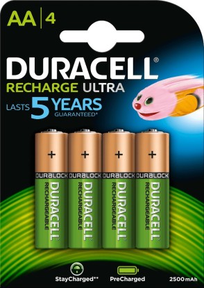 8 x AA DURACELL Rechargeable 2500 mAh NI-MH Batteries 2500mAh HIGH CAPACITY 