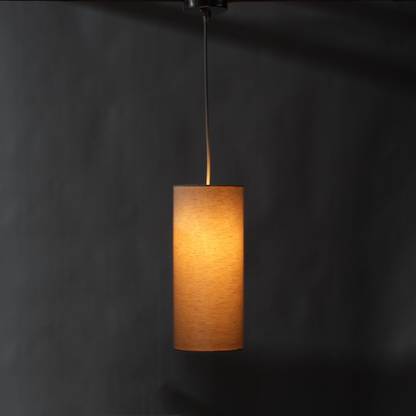 Craftter Handmade Textured Light White Color Fabric Long Cylendrical Hanging Lamp Pendants Ceiling In India Craftter Handmade Textured Light White, Long Pendant Ceiling Lights