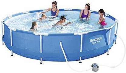 bestway steel pro max swimming pool set 6473 liters blue 12 ft x 30 inch 3 66 76 cm steel pro max swimming pool set 6473 liters blue 12 ft x 30 inch 3 66