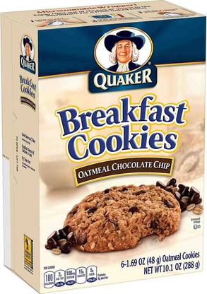 Oatmeal Chocolate Chip Breakfast Cookies Quaker Breakfast Cookies Oatmeal Chocolate Chip 6 Count 288g 10 1oz Price In India Buy Quaker Breakfast Cookies Oatmeal Chocolate Chip 6 Count 288g 10 1oz Online At Flipkart Com