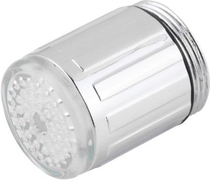 Led Light Ulanda-EU LED Shower Head Kitchen Sink 7Color Change Water Glow Water Stream Shower LED Faucet Taps Light Silver 