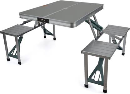 Inditradition Folding Picnic Table, Portable Folding Table And Chairs For Camping