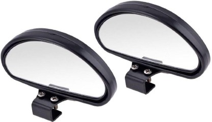 Tesion Fan-Shaped Automobile Rear Blind Spot Mirror Automobile Side Mirror Wide Angle Mirror Safety Convex Rearview Mirror Suitable for Car Truck SUV RV and Van 360 Degree Rotating Design 4 Pcs