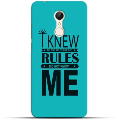 Saavre Back Cover For Rules Do Not Know Me Attitude For Redmi 5 Saavre Flipkart Com