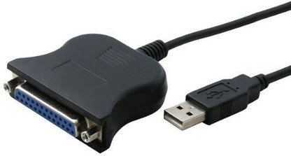 Black Bi-Directional Parallel Interface Communication USB to 25 Pin DB25 Parallel Printer Cable Adapter Cord Converter 