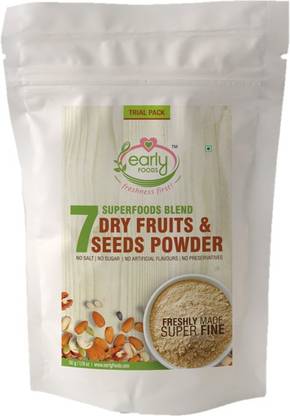 Early Foods Trial Pack Dry Fruits Seeds Powder For Kids Blend Of 7 Indian Super Foods 50g Unflavored Powder Price In India Buy Early Foods Trial Pack Dry Fruits