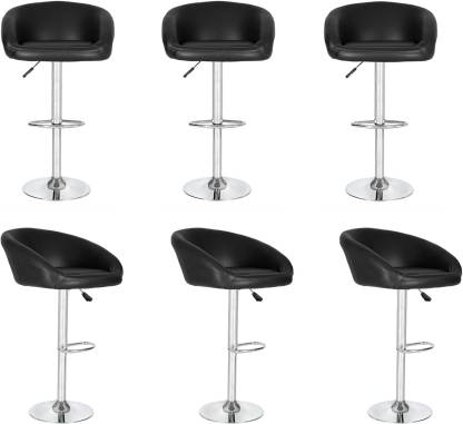 Lakdi Premium Latest Height Adjustment, Bar Stool Chairs Set Of 6