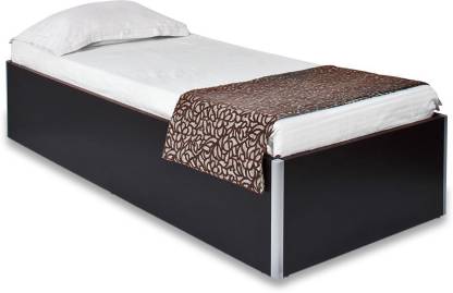 Natural Wenge Color Engineered Wood Single Box Bed – Spacewood