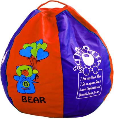 KAAZZ Cartoon Character Leatherette L Standard Kid Bean Bag Price in India  - Buy KAAZZ Cartoon Character Leatherette L Standard Kid Bean Bag online at  