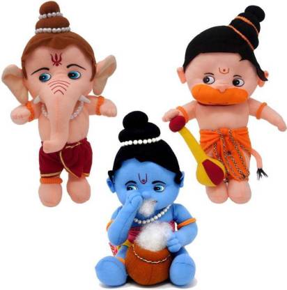 Yashi Enterprises My Friend Ganesha with Hanuman and Krishna - 16 cm - My Friend  Ganesha with Hanuman and Krishna . Buy Krishna, hanuman, Ganehsa toys in  India. shop for Yashi Enterprises