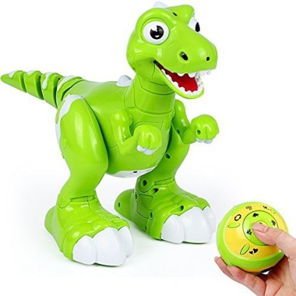 IQKidz RC Dinosaurs Toys for Boys and Girls Program Walking and Dancing Remote Control Robot Toy with Interactive Gestures Gift Ideas for Kids Age 3 to 8 