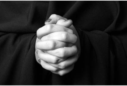 Athah Fine Quality Poster Womans Hands Clasped In Prayer Canvas Fine Art Print